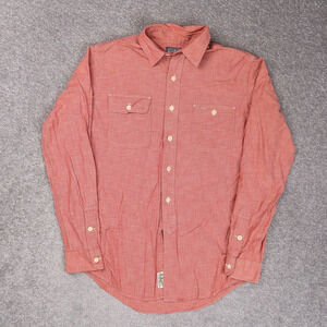 VTG 90s Ralph Lauren Sportswear Medium Red Long Sleeve Collared Shirt